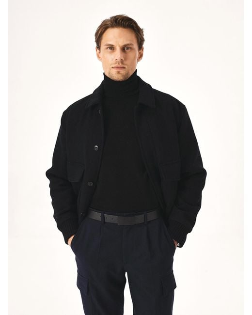 Cinturón Con Hebilla Negra Mate Kazar de hombre de color Black