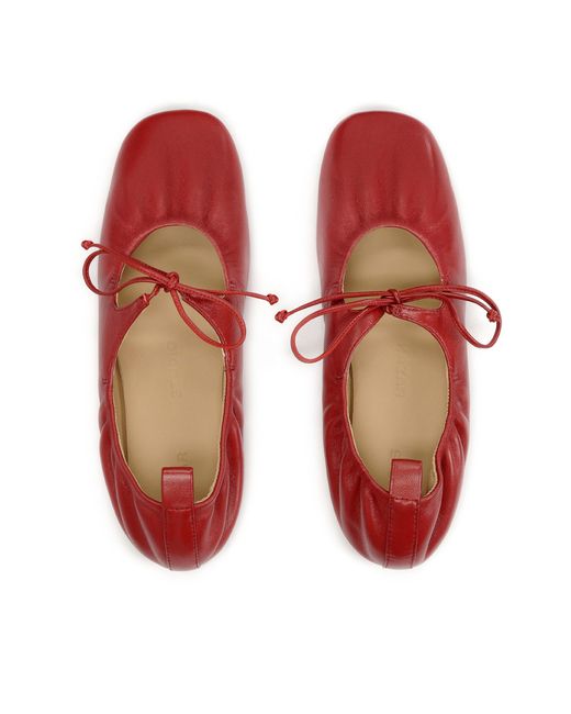 Ballerines Rouges À Nouer Sur Une Semelle En Cuir Kazar en coloris ...