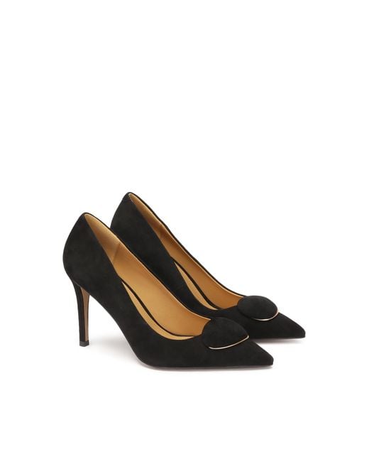Kazar Black Schwarze Wildlederpumps Mit Verzierung