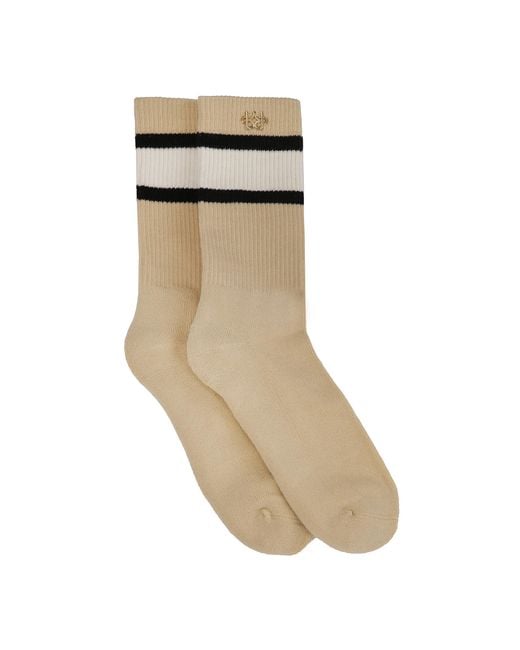 Chaussettes En Coton Ornées D&#039;Un Monogramme Doré Kazar en coloris White