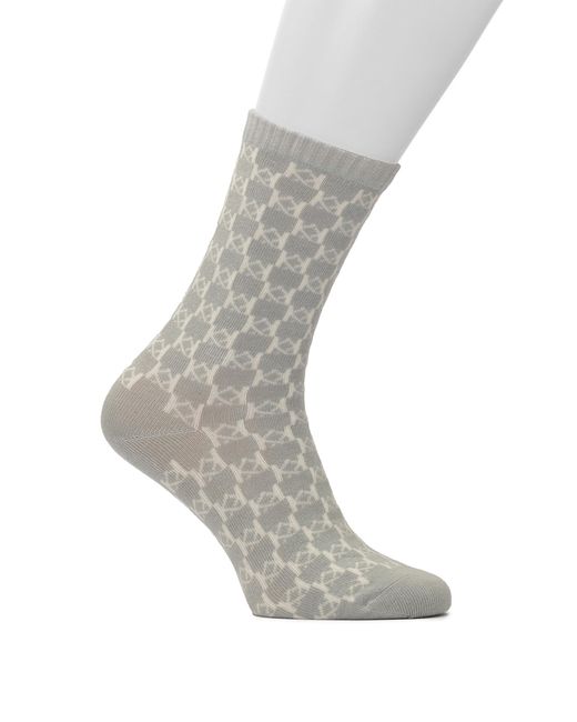 Kazar Gray Graue Socken Mit -Monogrammen