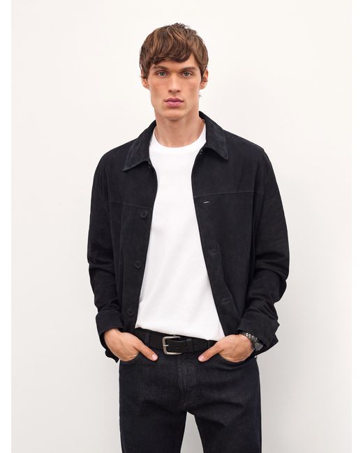 Cinturón Con Hebilla Plateada Kazar de hombre de color Black