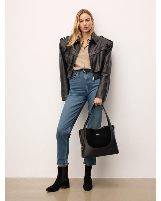 Bottes En Daim Avec Tige Élastique Et Talon Bas Kazar en coloris Black