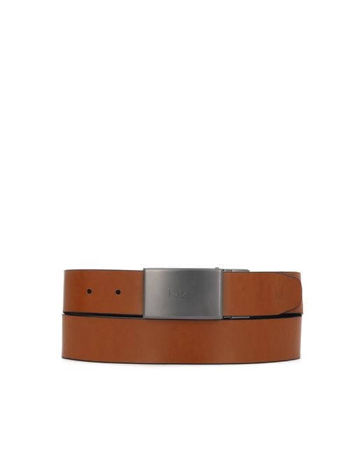 Correa De Doble Cara Con Hebilla Completa Mate Kazar de hombre de color Brown