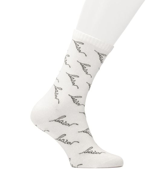 Calcetines Blancos Con Logotipos Kazar de color White