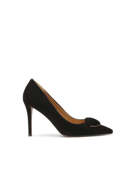 Kazar Black Schwarze Wildlederpumps Mit Verzierung