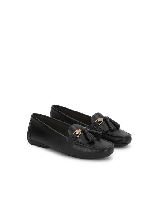 Kazar Black Schwarze Mokassins Aus Naturleder Mit Schnallen