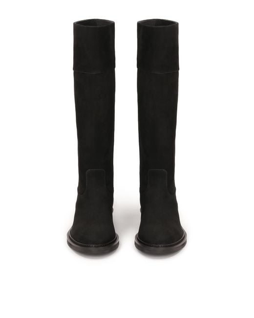 Kazar Black Flache Stiefel Aus Wildleder Zum Hineinschlüpfen