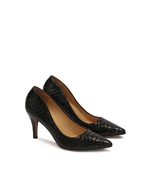 Kazar White Schwarze Pumps Aus Geprägtem Leder