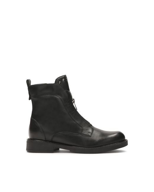 Cómodas Botas Negras Con Cremallera En La Parte Superior Kazar de color Black