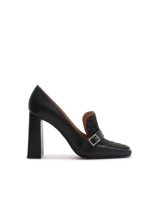 Escarpins Noirs À Talon Aiguille Avec Des Accents D&#039;Impression Animale Kazar en coloris Black