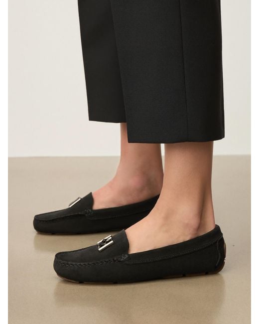 Kazar Black Klassische Schwarze Wildleder-Mokassins