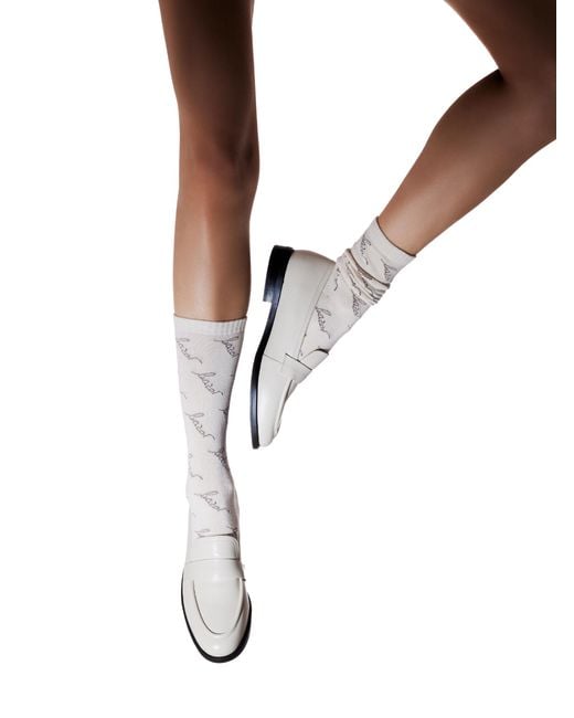 Calcetines Blancos Con Logotipos Kazar de color White