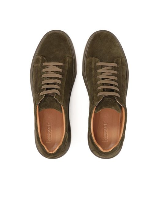 Baskets En Daim De Couleur Kazar pour homme en coloris Green