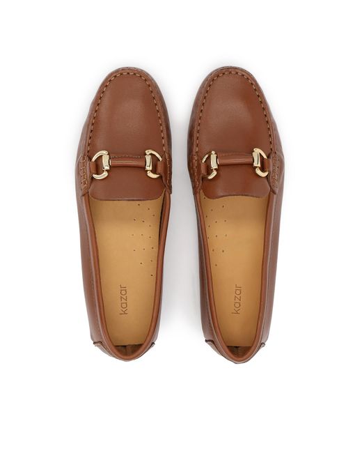 Kazar Brown Braune Zeitlose Leder-Mokassins