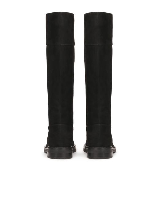 Kazar Black Flache Stiefel Aus Wildleder Zum Hineinschlüpfen