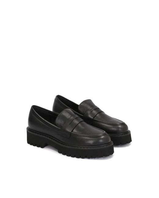 Kazar Black Freizeitschuhe Aus Leder Mit Dicker Sohle Zum Hineinschlüpfen