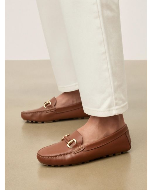 Kazar Brown Braune Zeitlose Leder-Mokassins