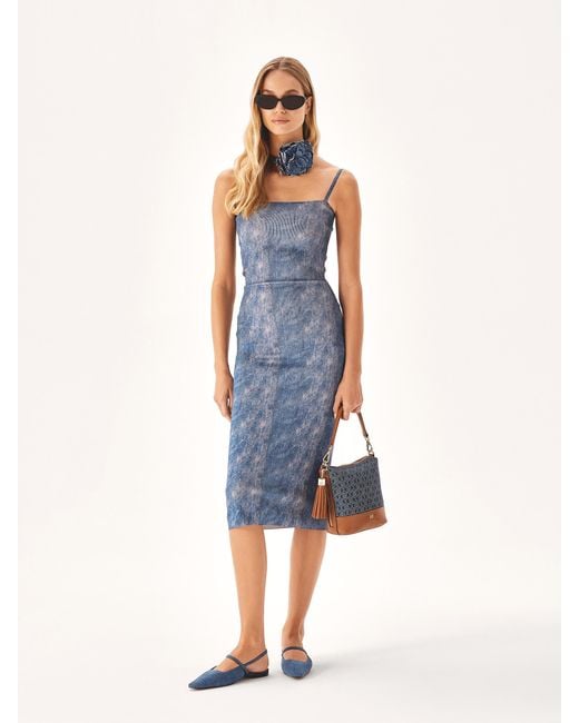 Escarpins Plats En Denim Avec Nez Allongé Kazar en coloris Blue