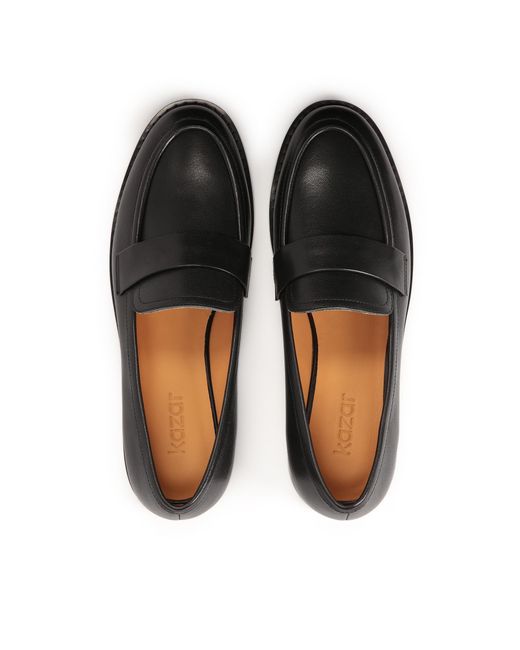 Mocasines Negros De Estilo Minimalista Kazar de color White