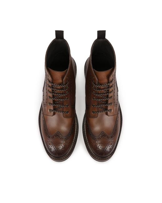 Bottes À Lacets Marron Avec Décoration Brogue Kazar pour homme en coloris Brown