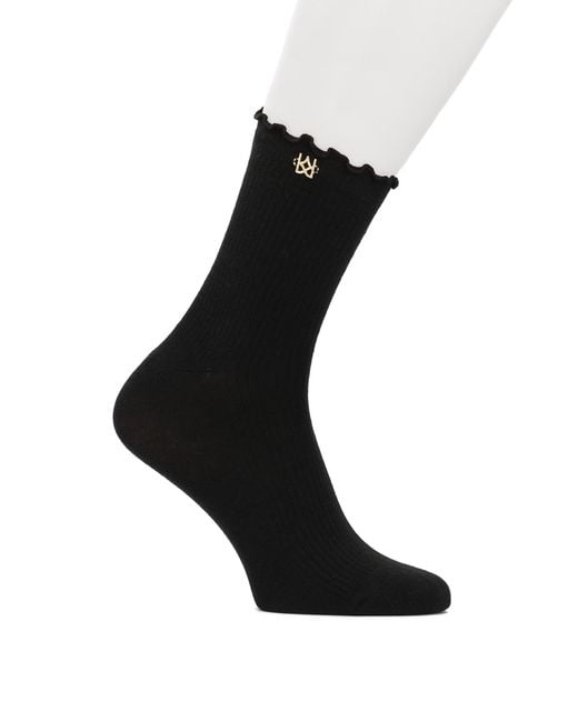 Kazar Black Schwarze, Mit Einem Monogramm Verzierte Socken