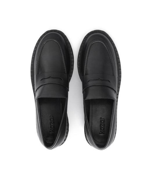 Kazar Black Freizeitschuhe Aus Leder Mit Dicker Sohle Zum Hineinschlüpfen