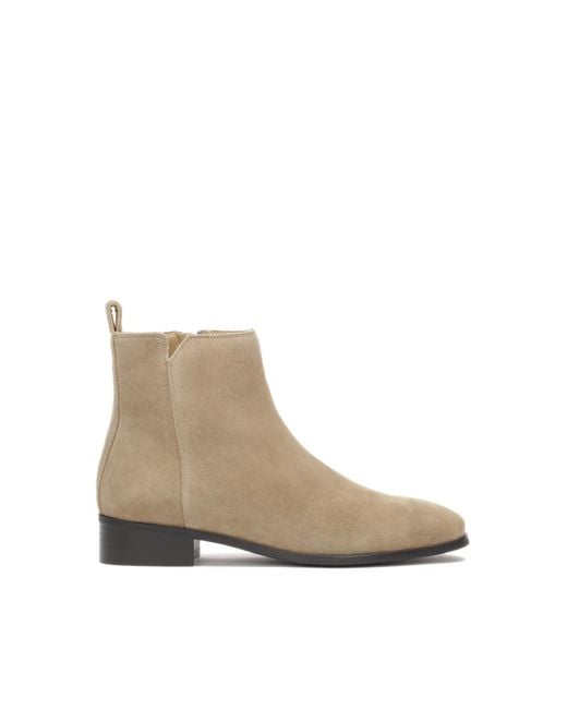Kazar Natural Stiefel Mit Flachem Absatz Aus Wildleder