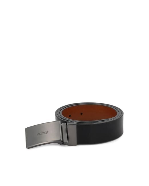 Correa De Doble Cara Con Hebilla Completa Mate Kazar de hombre de color Brown