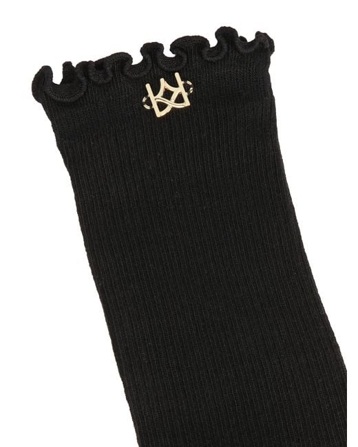 Kazar Black Schwarze, Mit Einem Monogramm Verzierte Socken