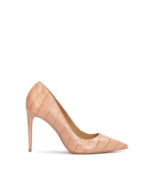 Kazar White Pumps Aus Geprägtem Leder