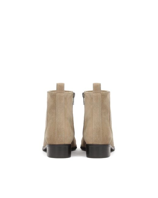 Kazar Natural Stiefel Mit Flachem Absatz Aus Wildleder