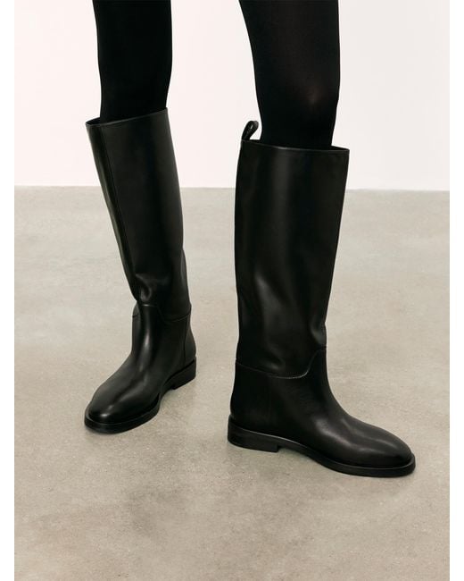 Kazar Black Schwarze Stiefel Aus Echtem Leder Mit Schaft Zum Hineinschlüpfen