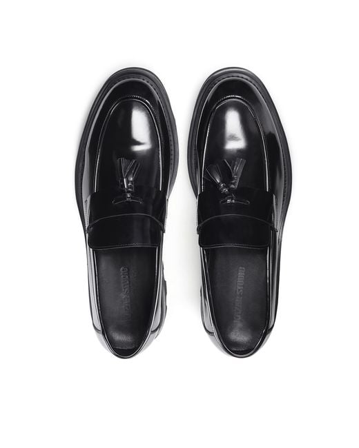 Mocassins En Cuir Pour Hommes Avec Semelle De Randonnée Kazar pour homme en coloris Black