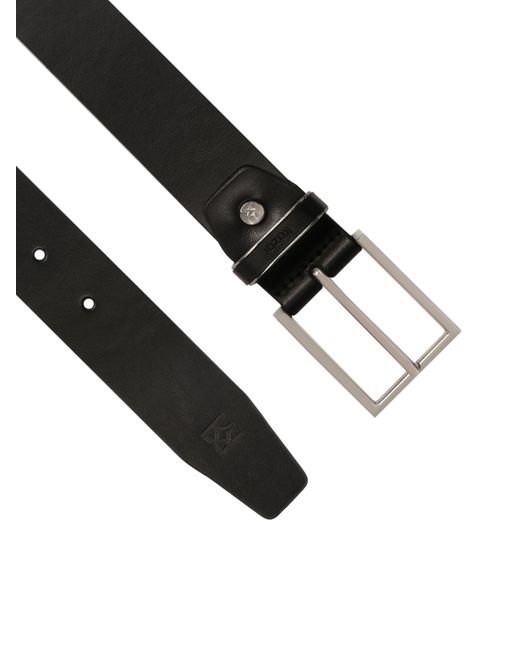 Cinturón De Negocios Con Hebilla Plateada Kazar de hombre de color Black