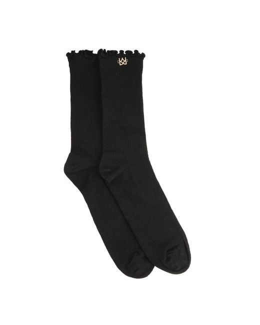 Kazar Black Schwarze, Mit Einem Monogramm Verzierte Socken
