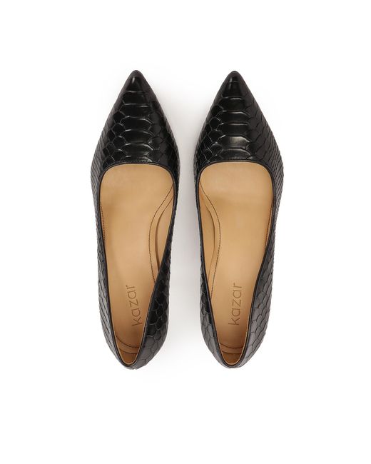 Kazar White Schwarze Pumps Aus Geprägtem Leder