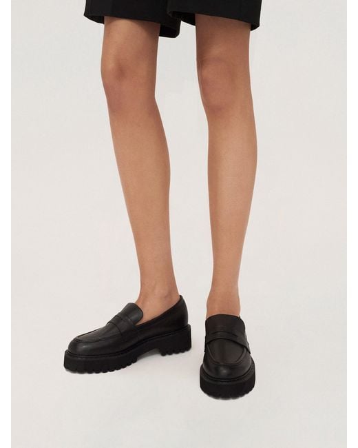 Kazar Black Freizeitschuhe Aus Leder Mit Dicker Sohle Zum Hineinschlüpfen