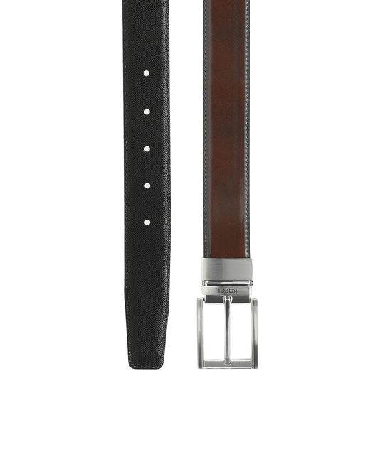 Cintura Reversibile Da Uomo Nera E di Kazar in White da Uomo