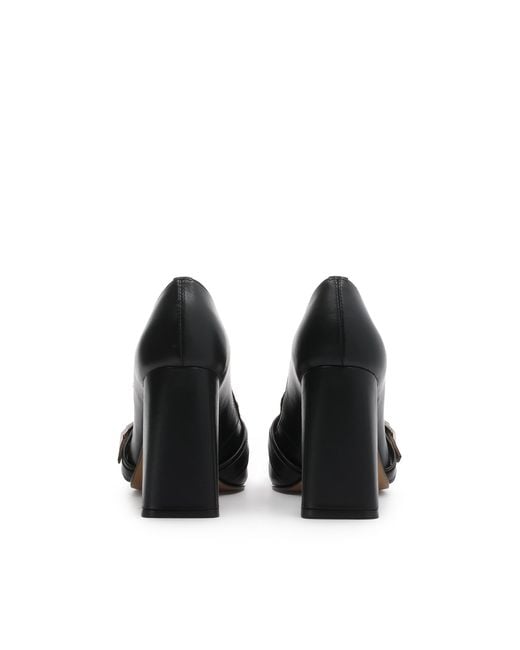 Escarpins Noirs À Talon Aiguille Avec Des Accents D&#039;Impression Animale Kazar en coloris Black