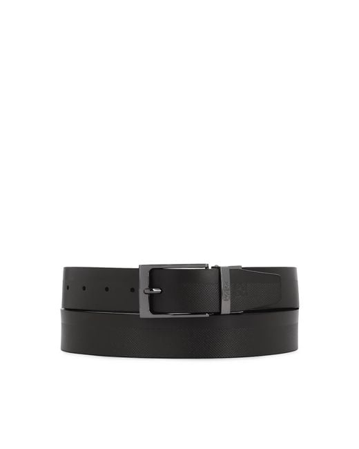 Correa De Doble Cara Con Perforación Y Hebilla Metálica Kazar de hombre de color Brown