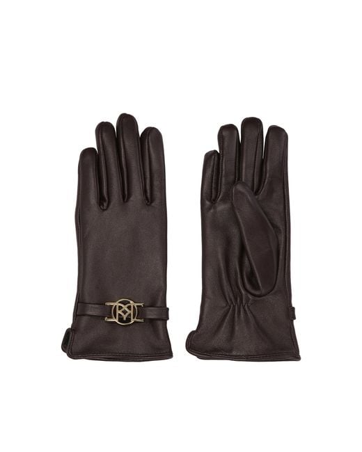 Kazar Black Braune Lederhandschuhe Mit Monogramm