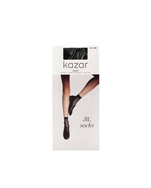 Kazar Black Dünne Schwarze Socken Mit -Monogrammen