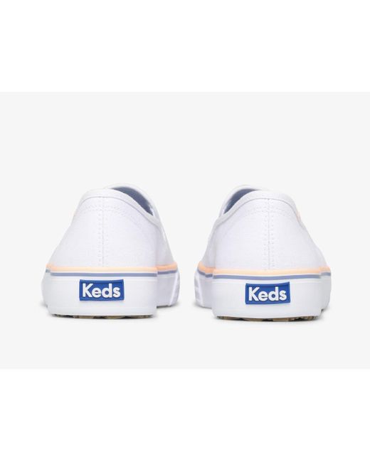 keds double decker white canvas