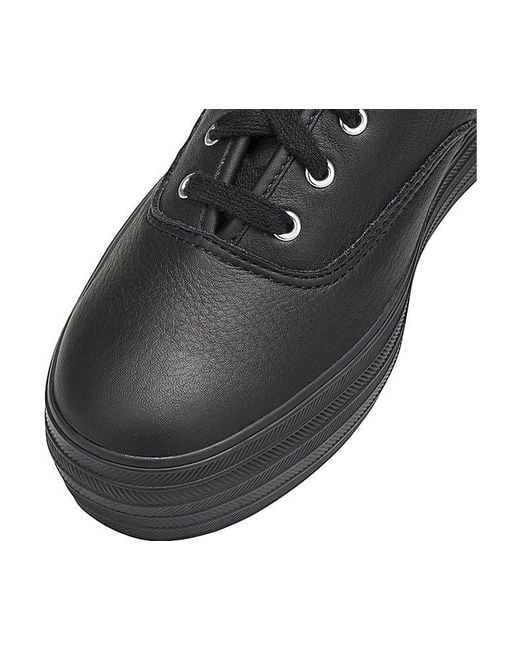 Keds Triple Leather in Black Black (Black) Lyst