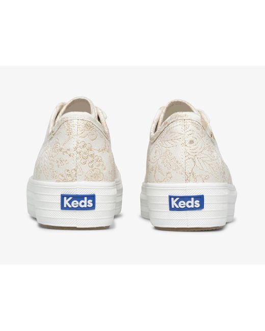 Keds Keds X Rifle Paper Co. Triple Kick Colette Jacquard Sneaker in White |  Lyst