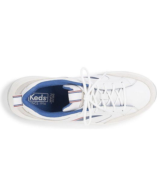 blue and white keds