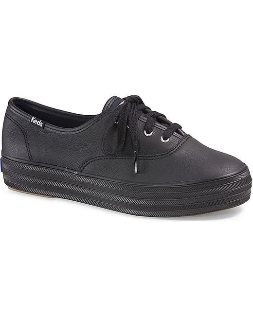 Keds Triple Leather in Black Black (Black) Lyst