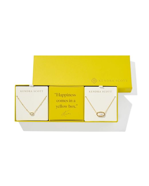 Kendra Scott Yellow Elisa Gold Gift Set Of 2