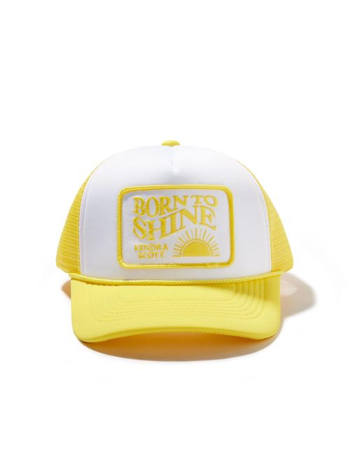 Kendra Scott Yellow Born To Shine Trucker Hat | Cotton